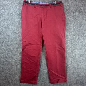El Ganso Chino Pants Mens 34 Red Cropped Golf Preppy Y2K Designer Nerd Academia